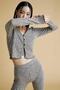 Fitted V-Neck Zebra Pattern Cardigan