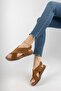 6101 Tan Genuine Suede Leather Women's Sandals - 2