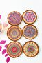 Set of 6 Mandala Printed Coasters is a Stylish Presentation Holder - 2