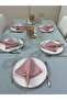 Linen Look Glitterless Bougainvillea Tablecloth Light Mint 13 Pieces - 3