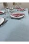 Linen Look Glitterless Bougainvillea Tablecloth Light Mint 13 Pieces - 4