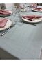 Linen Look Glitterless Bougainvillea Tablecloth Light Mint 13 Pieces - 7