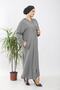 Women's Large Size Button Detailed Hooded Ayrobin Sports Ferace - Gray - 4