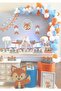 100 Pieces - Metelik Blue White Orange Balloon Chain Set