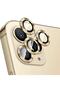 iPhone 11 Pro Compatible Camera Protective Lens Eyepiece Set of 3 with Metal Frame Gold