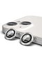 Iphone 13 Compatible Camera Protective Lens Lens Metal Framed Set of 2 Silver Gray Silver - 2