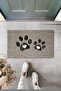 Digital Printing Quality Gray Double Heart Paw Decorative Door Mat