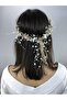 Cream Pearl, Crystal and Straw Henna Bridal Crown – Wedding & Henna & Wedding, Stylish Design – Magnet, Hedi - 4