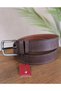 4.5 Cm Brown Stitched Artificial Sports Belt - 2