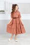 Girl's Pocket Belted Dress - 2