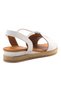 6135 White Skin Genuine Leather Women's Sandals - 8