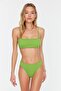Green High Waist Bikini Bottom TBESS22BA0285 - 4
