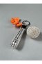 Silver Baguette Stone Logo-Free Disco Ball Keychain with Orange Ribbon - 5