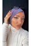 Women's Hijab Black Snap Neck Collar Hijab Bonnet Model Scarf Shawl