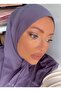 Women's Hijab Black Snap Neck Collar Hijab Bonnet Model Scarf Shawl - 2