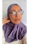 Women's Hijab Black Snap Neck Collar Hijab Bonnet Model Scarf Shawl - 4