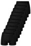 Men's Black Lycra Cotton Boxer Pack of 10