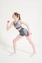 Women's Sports Bra Melange Seamless Thick Strap White - Flexible Sports Underwear & U Neck 1710 - 2