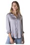 Women's Gray Satin Shirt - 4