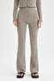 Slim Fit Patterned Wide Leg Trousers - 6