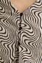 Fitted V-Neck Zebra Pattern Cardigan - 6