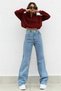 Kira 90's Lycra Women's Black Super High Waist Leg Palazzo Denim Jeans