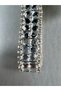 Silver Baguette Stone Logo-Free Disco Ball Keychain with Fuchsia Ribbon - 4