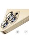 iPhone 11 Pro Compatible Camera Protective Lens Eyepiece Set of 3 with Metal Frame Gold - 4
