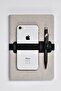 Notebook Voyager L Gray (Phone and Pen Holder with Elastic Stripe - 256 Pages with Gray Dots) - 2