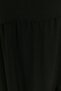 Black Shift/Straight Cut Stand Collar Midi Woven Dress Tbbss22El1593 - 4