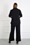Women's Black Ayrobin Fabric Large Size Shirt - 4