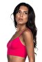 Women's Neon Fuchsia Seamless Rope Strap Bustier Bra MI16SAT00001 - 2