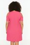 Fuchsia A-line Cut-Out Detailed Knitted Dress TBBSS22EL2986 - 5