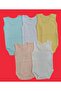 Strappy Basic Crew Neck Undershirt with Snap Fastener Badi 5 Pack 0-48 Months - 2