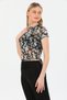 Women's Geometric Patterned Tulle Transparent Blouse - 3
