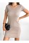 Women's Crew Neck Short Sleeve Camisole Mini Dress - 2