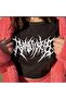 Gothic Punk Black Half Women's Crop T-Shirt - 2