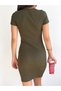 Women's Crew Neck Short Sleeve Camisole Mini Dress - 6
