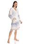 Women's White Bathrobe 100% Cotton Bodrum Peshtemal - 3