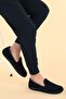 Men's Black Winter Indoor Slippers Slippers Shoes Puffi - M3