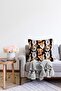 Cute Dogs on Black Background Modern Double Sided Raschel Knitted Pillow Throw Pillow Cover - 2