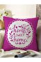 Home Sweet Home Digital Printed Double Sided Decorative Raschel Knitted Pillow Throw Pillow Cover