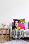 Double Sided Pop Art Illustrated Digital Printed Decorative Raschel Knitted Pillow Throw Pillow Cover - 2