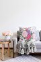 Double Sided Flower Motif Modern Digital Printed Decorative Raschel Knitted Pillow Throw Pillow Cover - 2