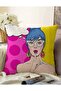 غطاء وسادة منسوج مزخرف بطباعة رقمية مزدوجة الجوانب من Pop Art