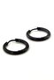 Round Design Big Hoop Black Steel Men's Earrings E756
