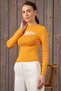 Women's Yellow Degaje Long Sleeve Blouse - 2