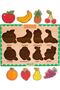 Wooden English Shapes-fruits-professions-forest Animals Set of 4 Educational-tutorial Puzzle - 8