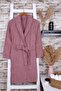 100% Cotton Dried Rose Women's Kimono Bathrobe