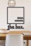 زخرفة ديكور الحائط "Think Outside The Box"، لوحة ديكور خشبية - 3